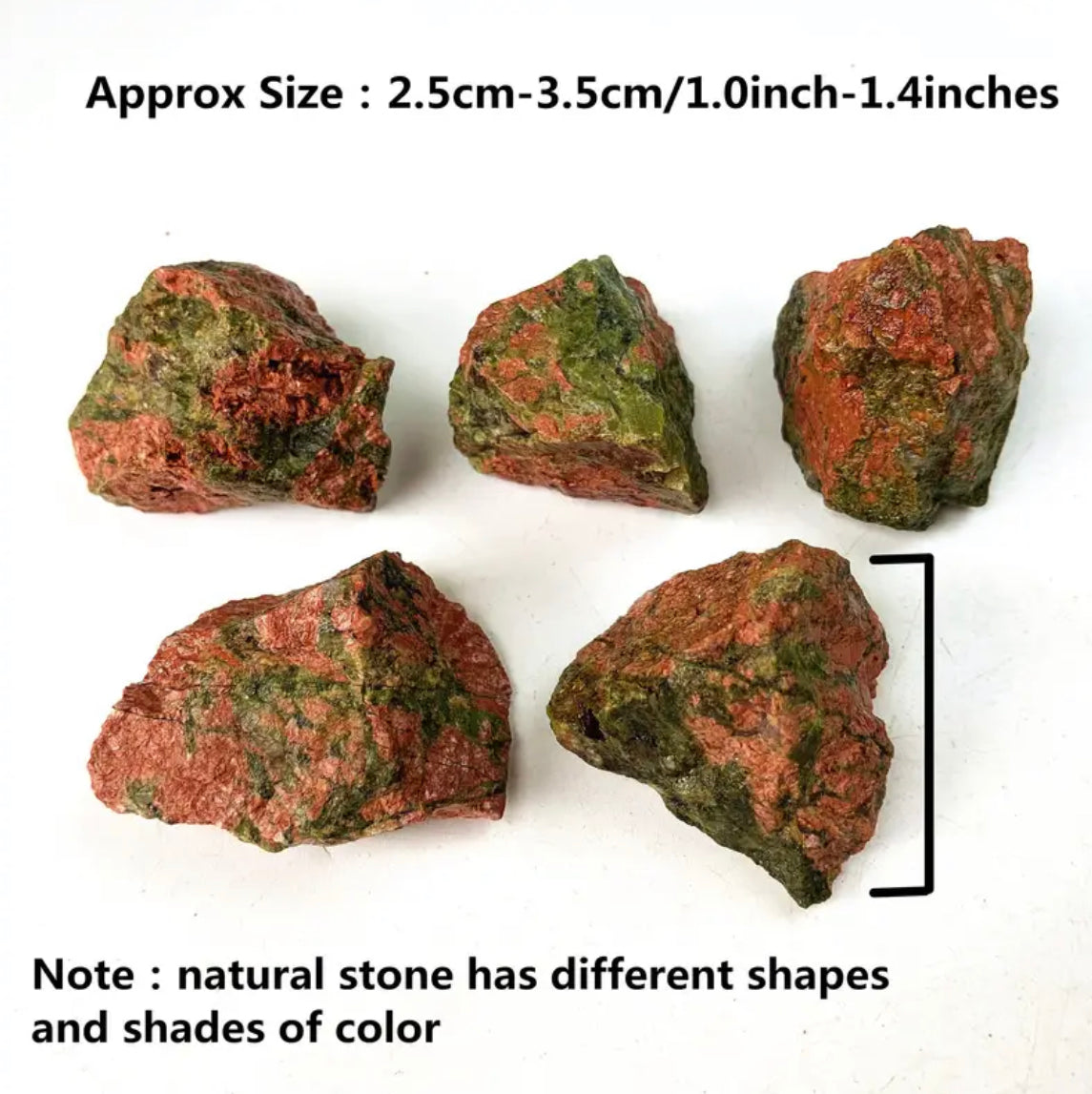 Unakite Rough Stone | To Relieve Stress and Anxiety | Balances Emotions | Stone of Love & Unity |