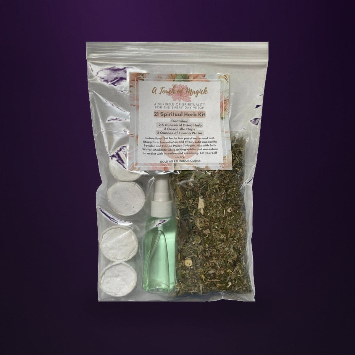 21 DRIED Herbs Bath Mix to Break Curses, Hexes, Black