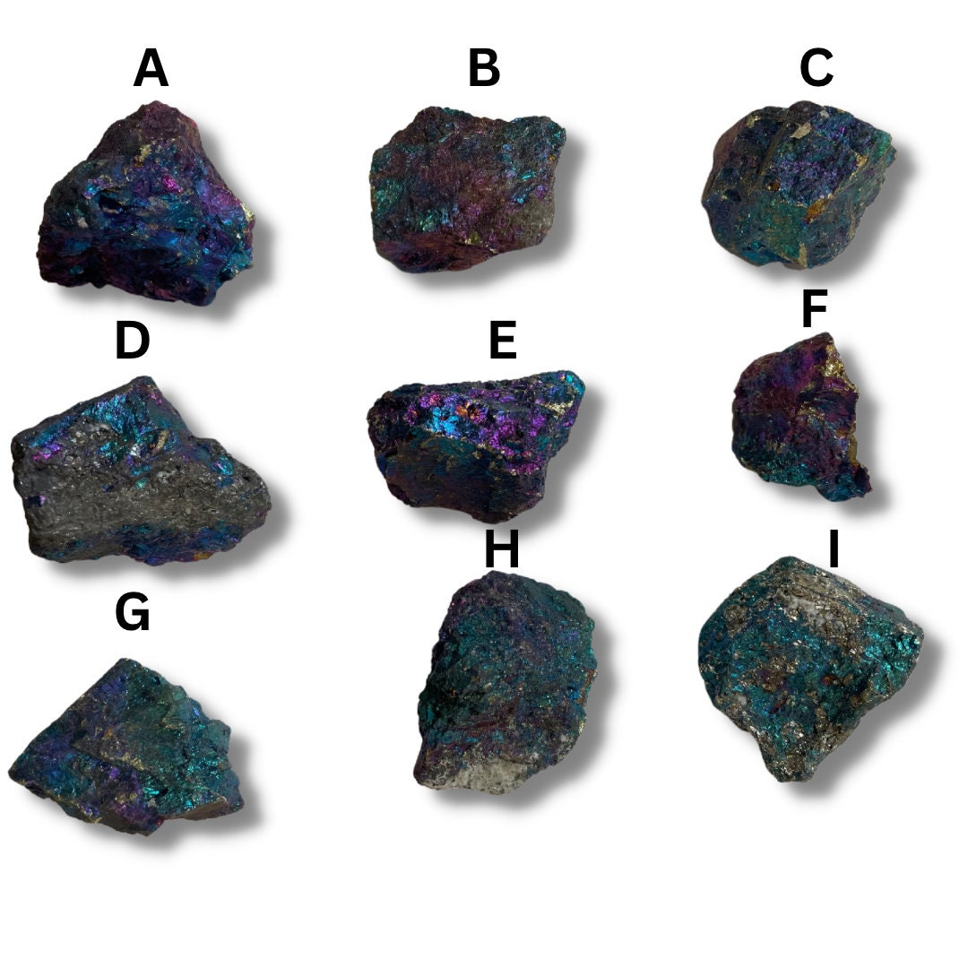 Calcopyrite | Peacock Ore | Premium | Rough Stone | 1 Piece | Different Sizes | Spiritual Stones | Witch Tools & Supplies | Meditation |
