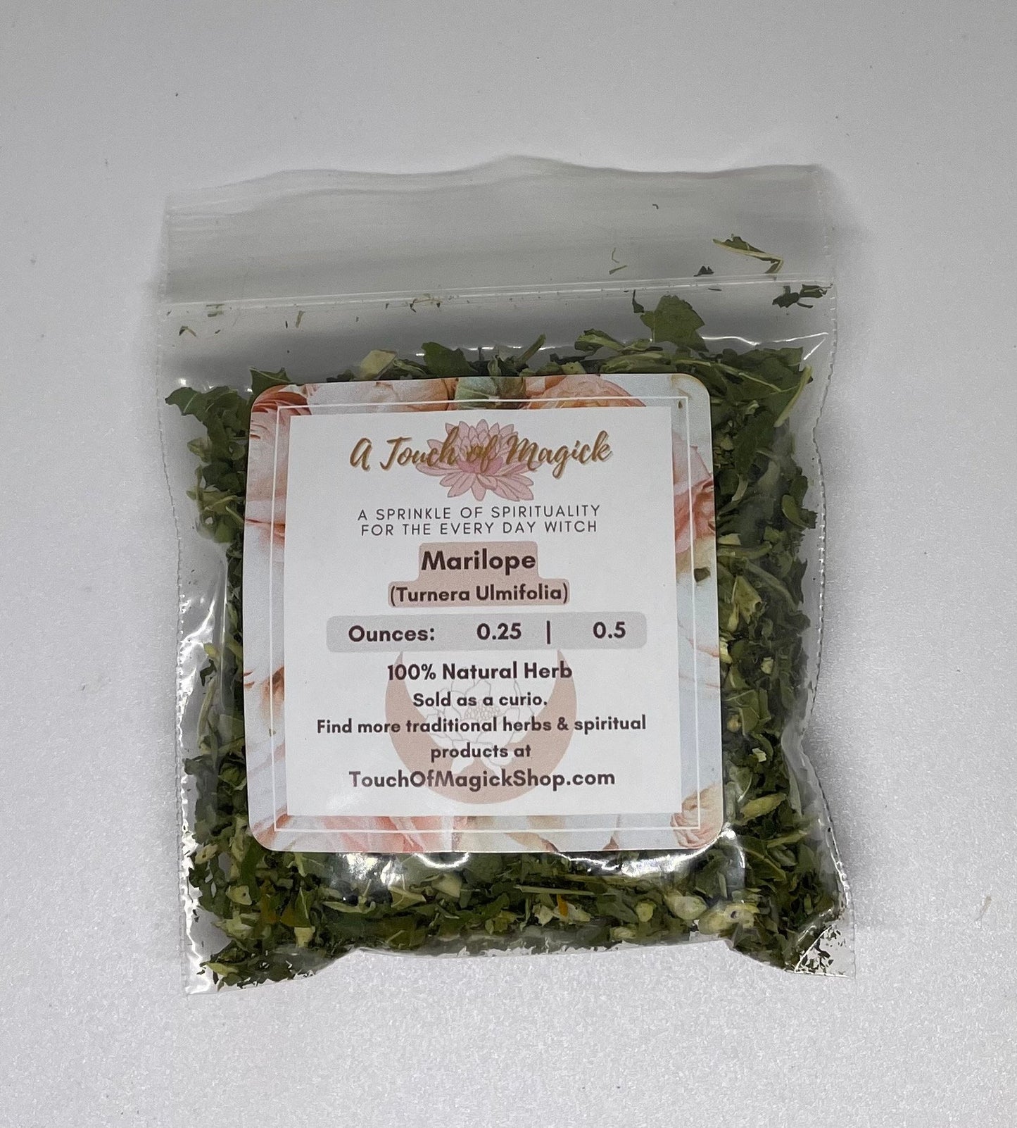 Marilope | Jamaican Damiana | Turnera Ulmifolia | Dried Herb in 0.25 or 0.5 Ounces | Used in Love Spells, Money & Prosperity | Oshun Herb
