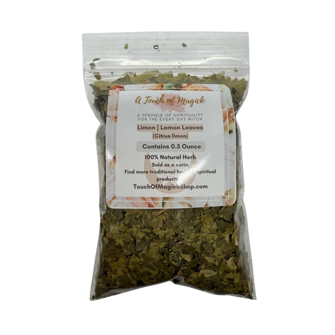 Limon | Lemon Leaves | Citrus Limon | 0.5 Ounces | Traditional Herb Supplier | Santeria | Spell Supplies