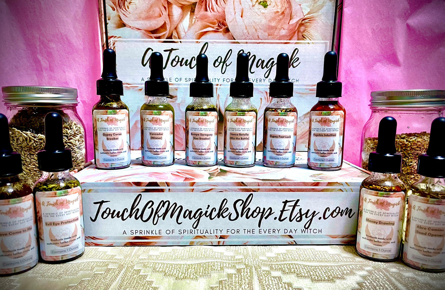 Love Come to Me Oil - 1 Oz - Made with Herbs, Roots, Resins, Powders & Oils to Manifest your Intentions - Authentic Ingredients