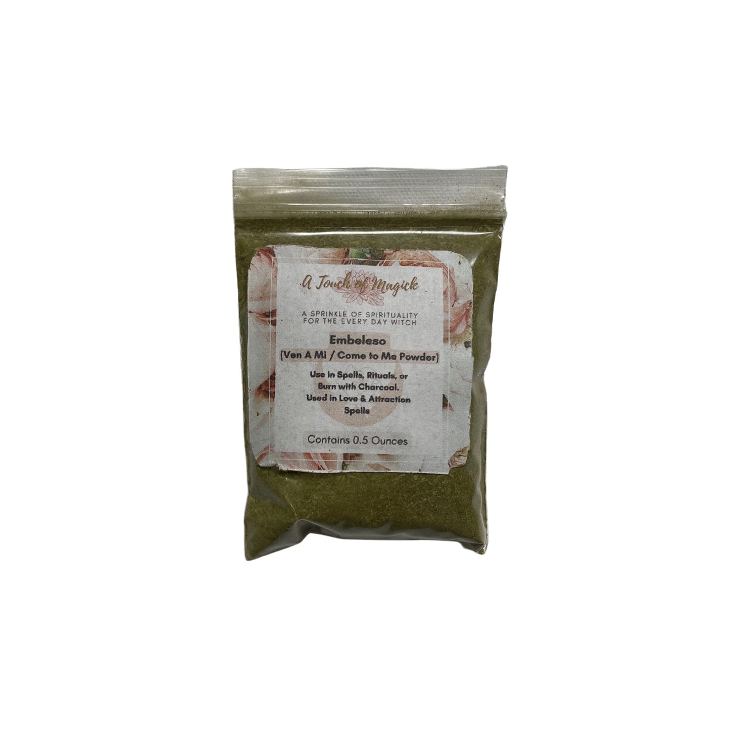 Ven A Mi / Come to Me LEGITIMATE Herb Powder for Love & Attraction Spells - Dress Candles - Floor Sweeps - Mojo Bags