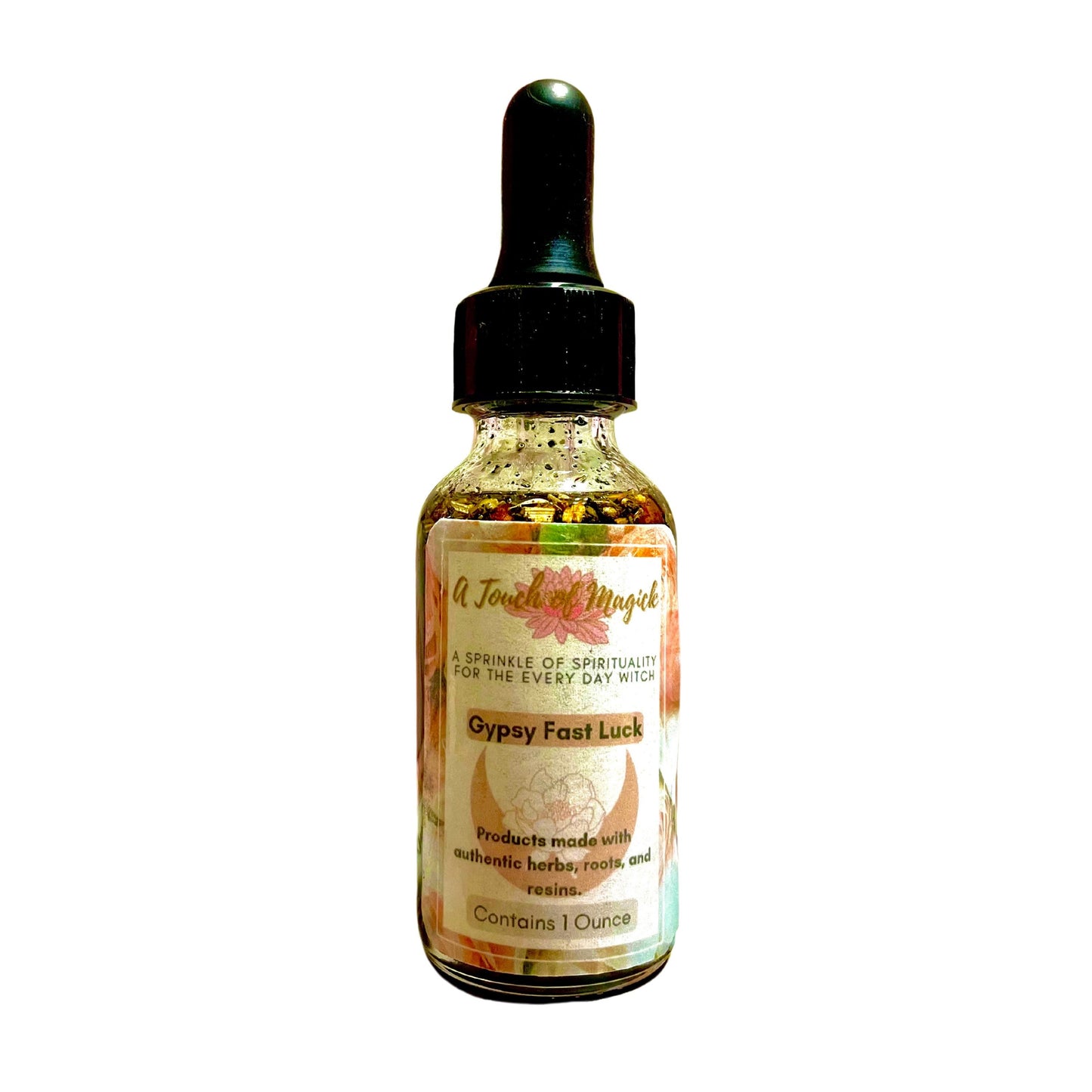 Gypsy Fast Luck Oil - 1 Oz - Made with Herbs, Roots, Resins, Powders & Oils to Manifest your Intentions - Authentic Ingredients