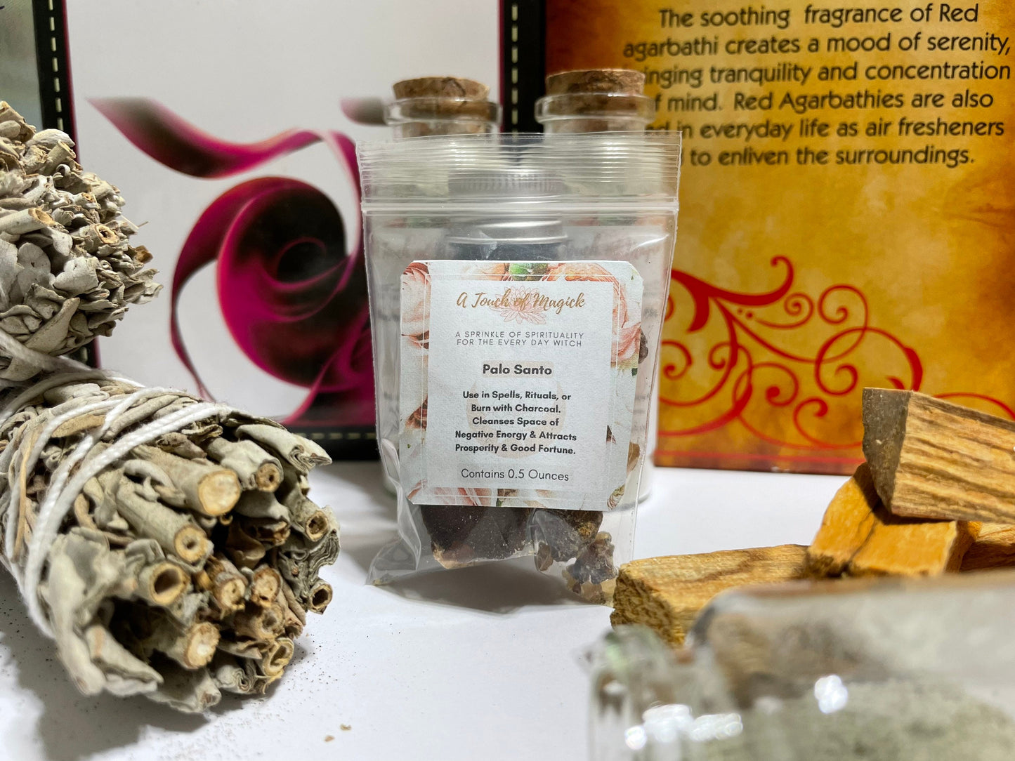 Palo Santo Resin 1/2 OZ Purifying - Clear Negativity from Home or Business - Removes Obstacles and Attracts Good Fortune - Shamanic Peru
