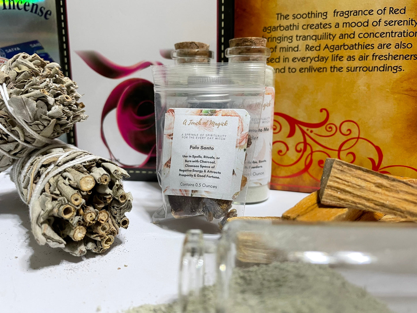 Palo Santo Resin 1/2 OZ Purifying - Clear Negativity from Home or Business - Removes Obstacles and Attracts Good Fortune - Shamanic Peru
