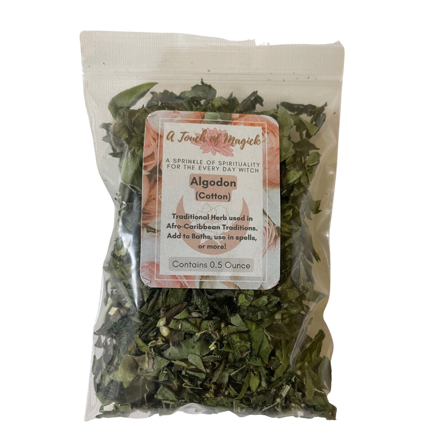 Algodon (Cotton Plant) Dried Herb - Powerful Herb used for Cleansings to Remove Negative Energy - Santeria / Hoodoo / Voodoo Traditional