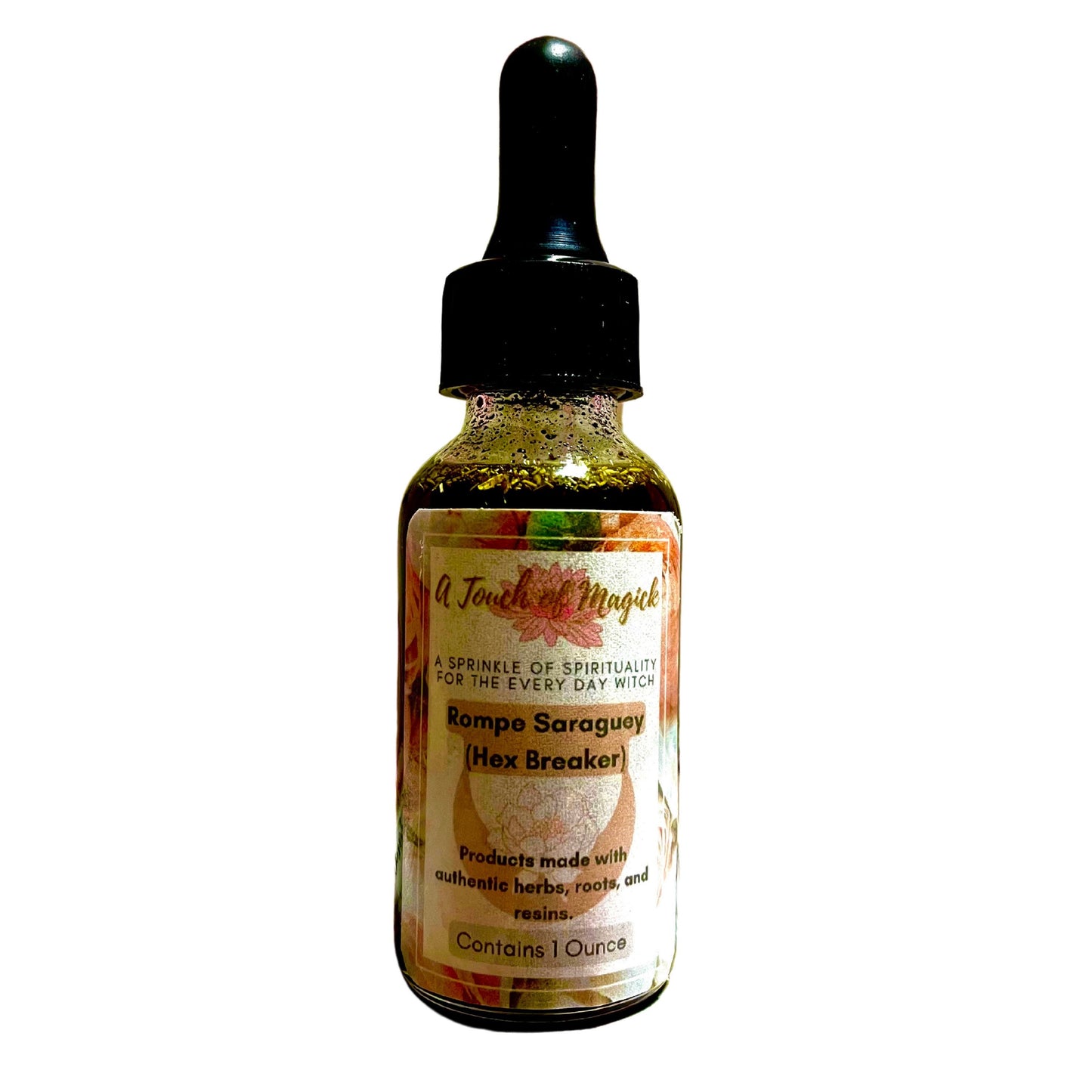 Rompe Saraguey (Hex Breaker) Oil - 1 Oz - Made with Herbs, Roots, Resins, Powders & Oils to Manifest your Intentions - Authentic Ingredients