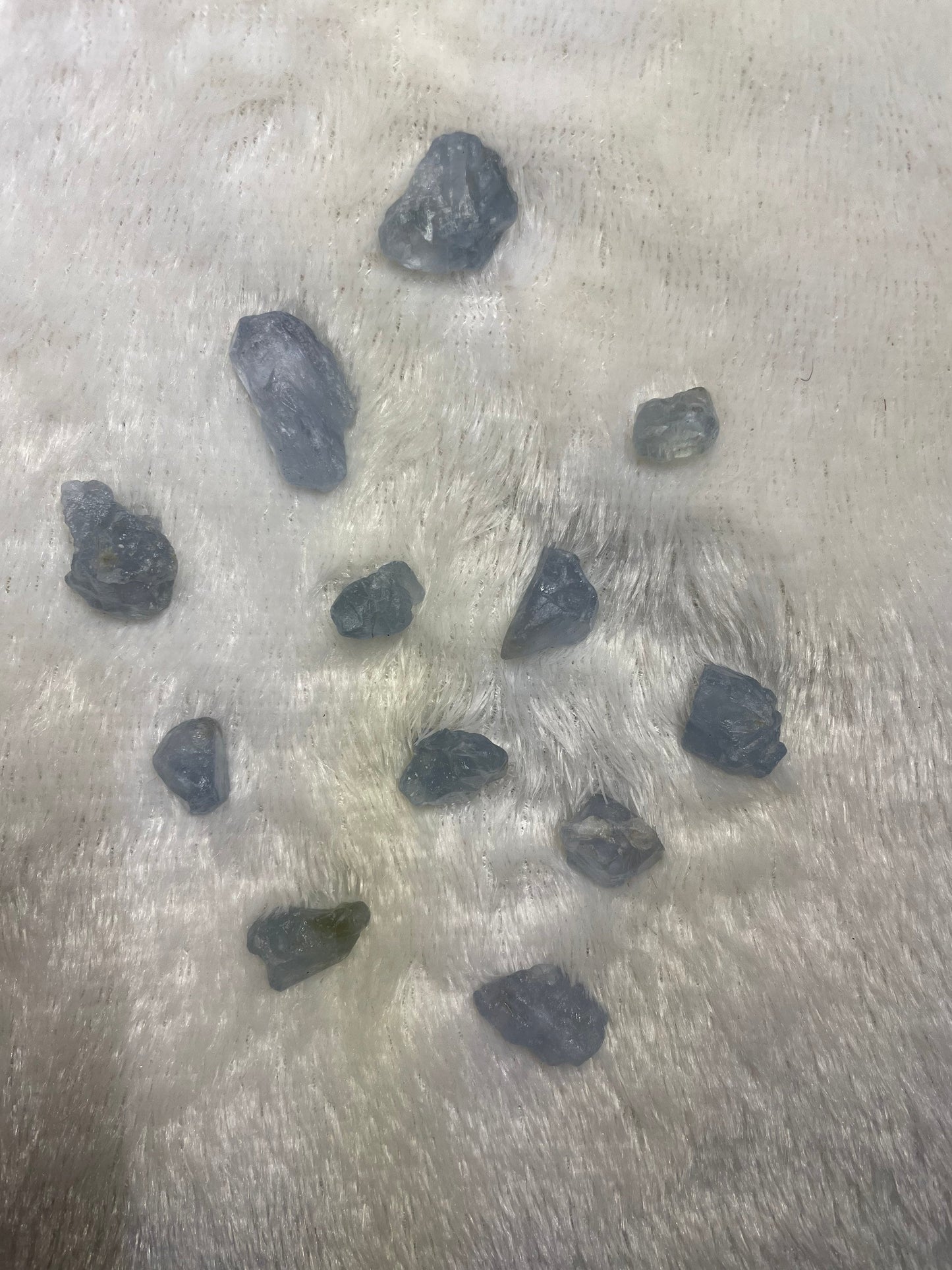 Celestite | 3 Unworked Stones | Approx 0.5” to 1” | Spiritual Crystal | Throat Chakra | Used for Communicating with Guides & Angels