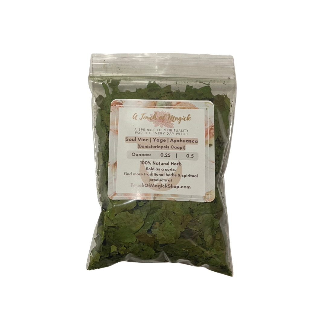 Soul Vine | Yagé | Caapi | Ayahuasca Leaves | Banisteriopsis Caapi | 0.5 Ounces | Spiritual | Divine Mother |