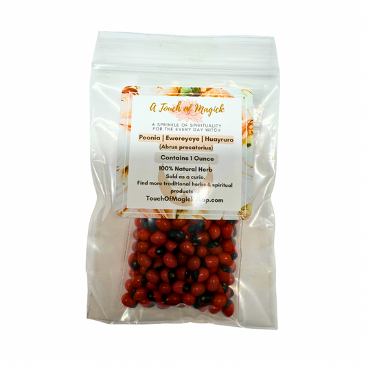 Peonia Seeds | Ewereyeye | Rosary Pea | Abrus Precatorius | 1 Ounce |