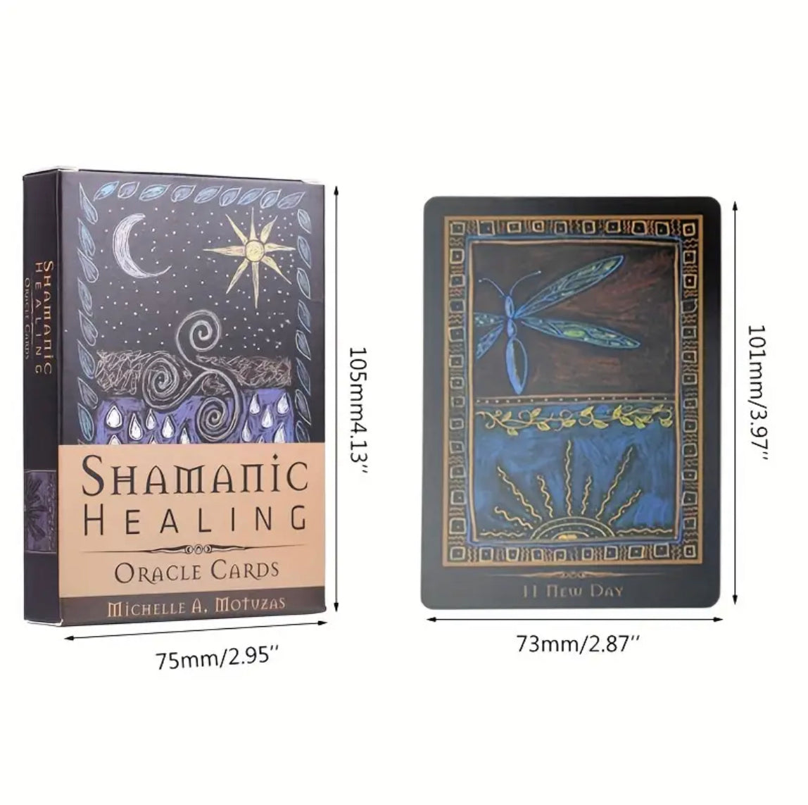 Shamanic Healing | Oracle Cards | English | Divination Tools | Cartomancy | Witch Supplies