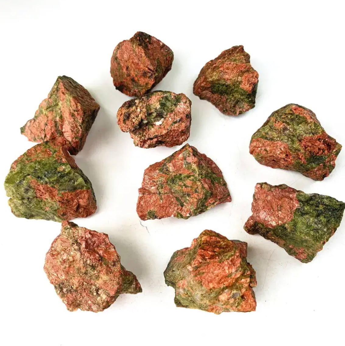 Unakite Rough Stone | To Relieve Stress and Anxiety | Balances Emotions | Stone of Love & Unity |