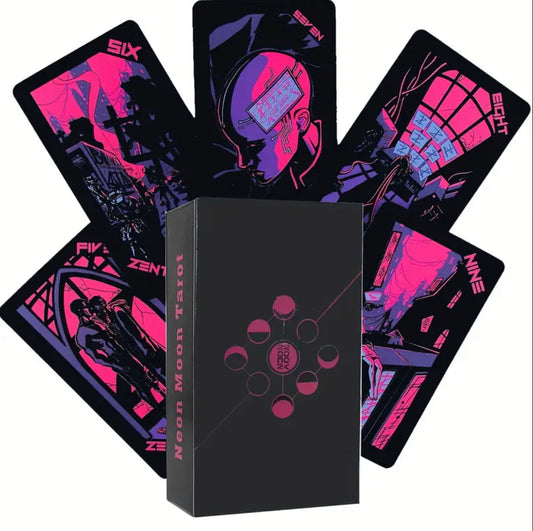 Neon Moon | Tarot Cards | English | Divination Tools | Cartomancy | Witch Supplies