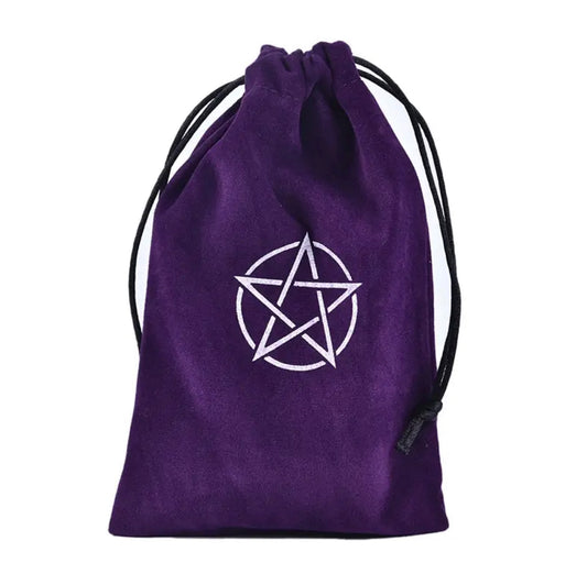 Pentagram | Purple | Tarot Cards Storage Bag | Velvet |