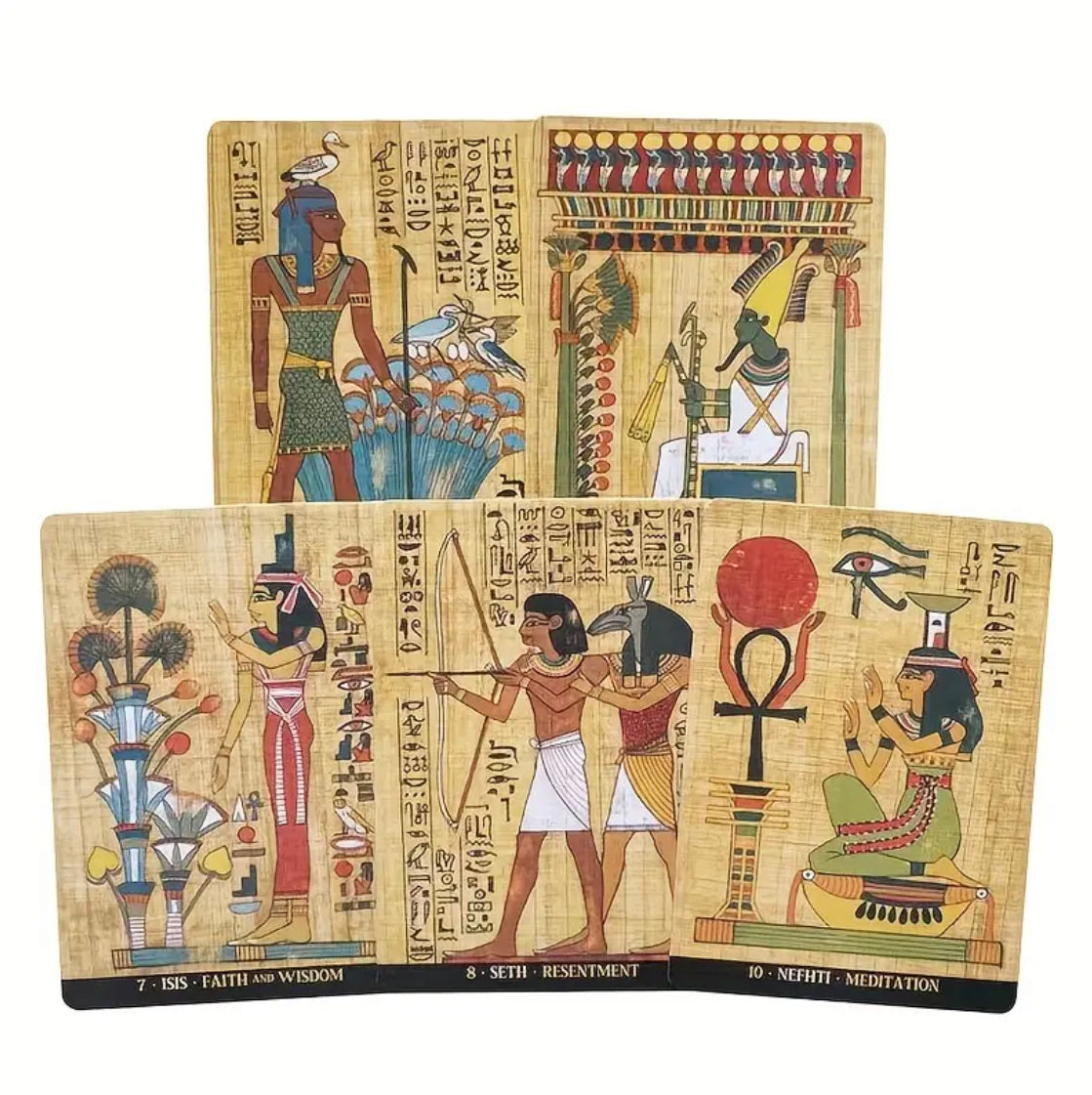 Egyptian Gods | Oracle Cards | English | Divination Tools | Cartomancy | Witch Supplies