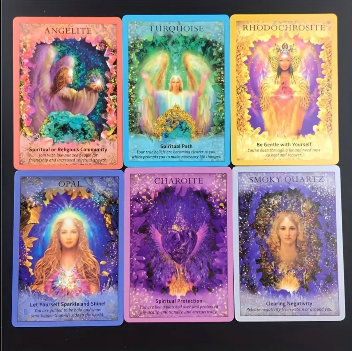 Crystal Angels | Oracle Cards | English | Divination Tools | Cartomancy | Witch Supplies