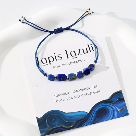 Lapis Lazuli Stone Adjustable Bracelet | Spiritual Jewelry