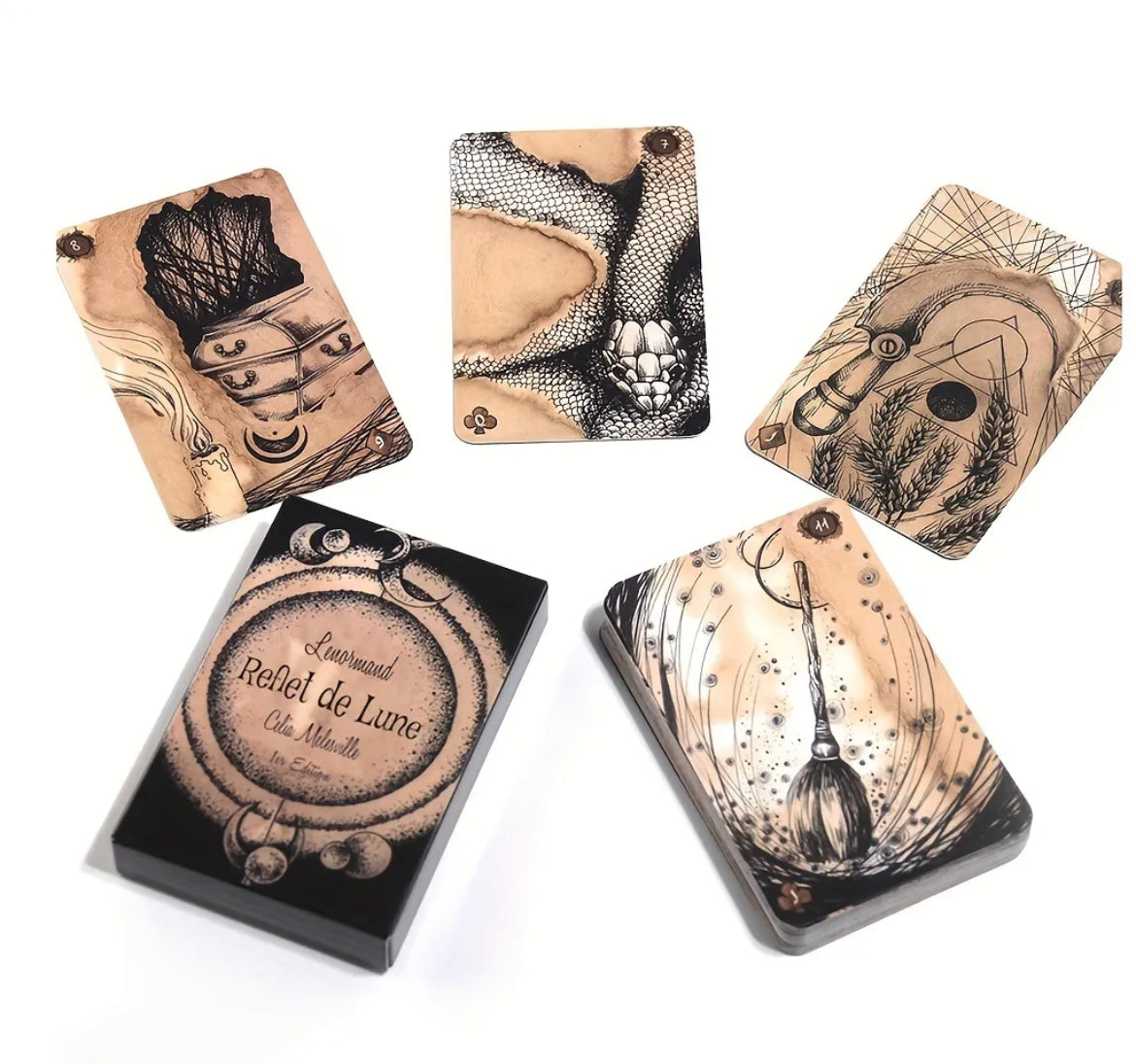 Reflet de Lune | Lenormand | Tarot Cards | English | Divination Tools | Cartomancy | Witch Supplies