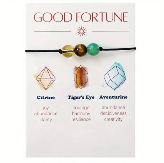 Good Fortune Stone Bracelet | Citrine | Tiger’s Eye | Aventurine