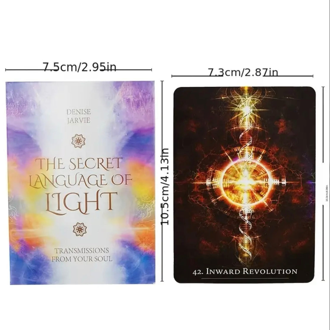 The Secret Language of Light | Oracle Cards | English | Divination Tools | Cartomancy | Witch Supplies