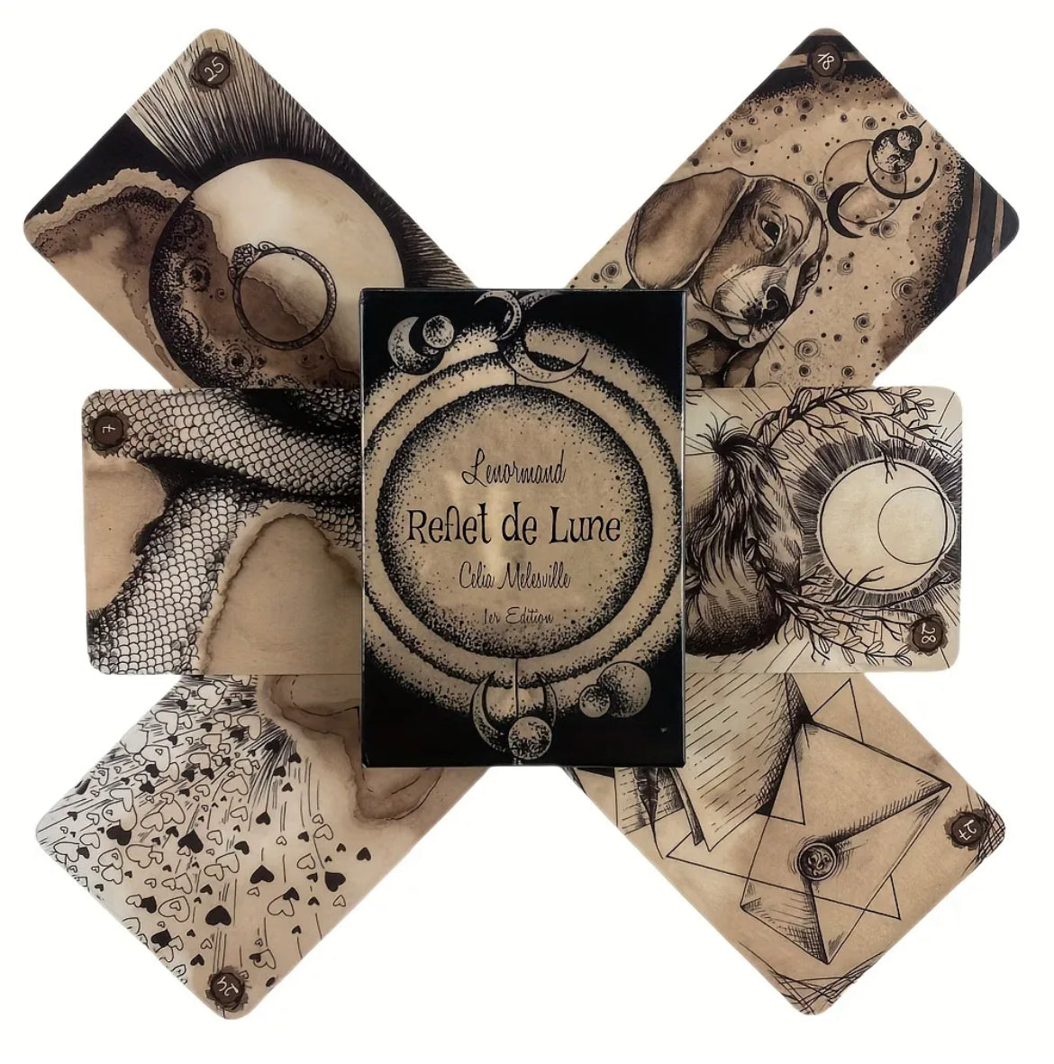 Reflet de Lune | Lenormand | Tarot Cards | English | Divination Tools | Cartomancy | Witch Supplies