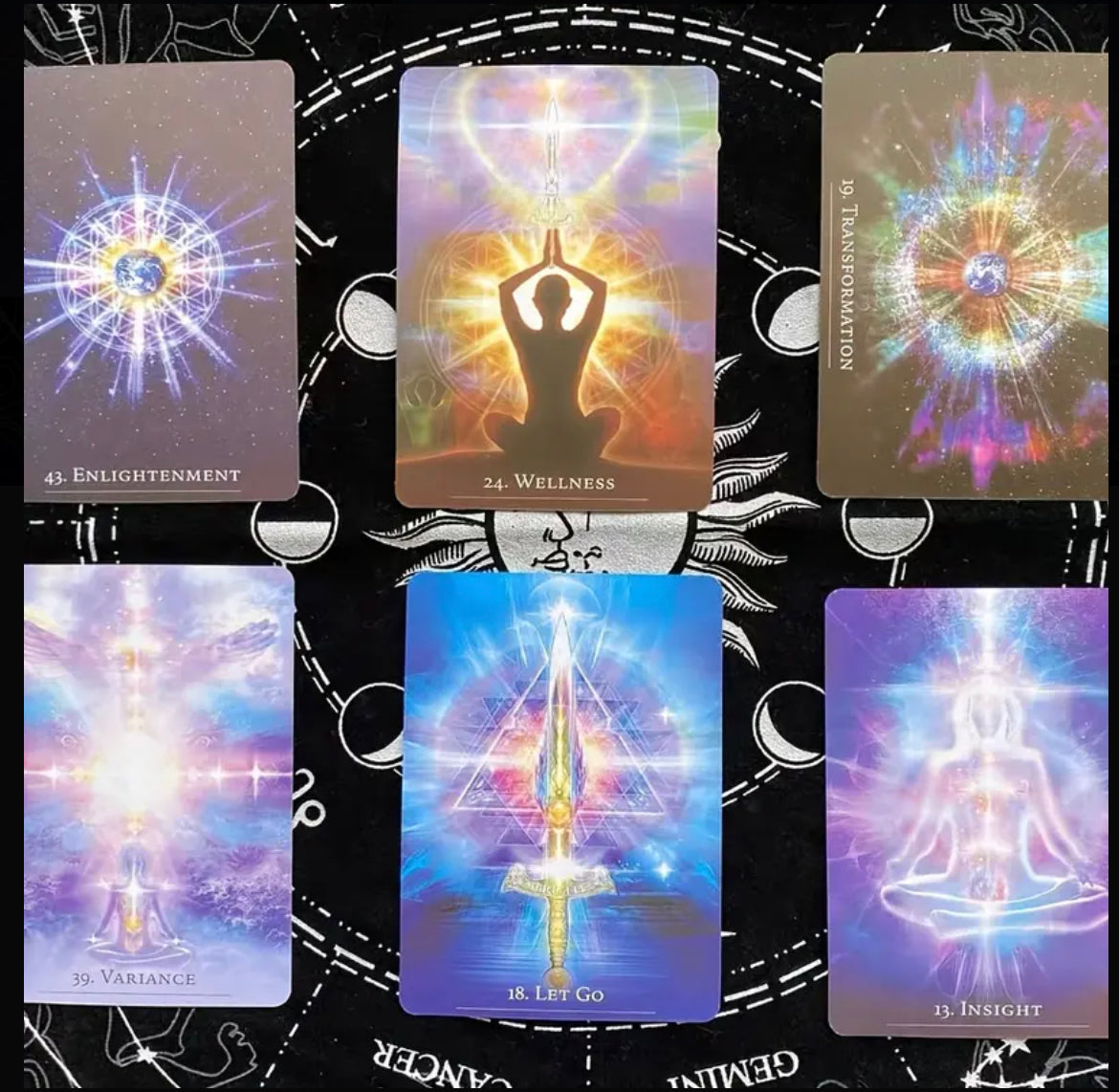 The Secret Language of Light | Oracle Cards | English | Divination Tools | Cartomancy | Witch Supplies