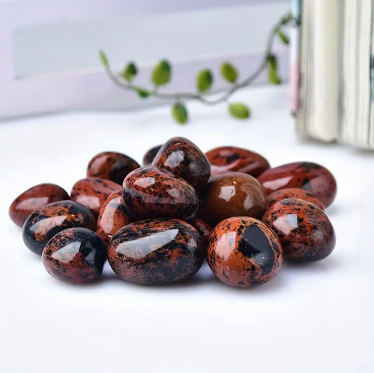 Red Obsidian | Tumbled Stone | 1 Large Piece | Approximately 0.5 to 1 Inch | For Growth, Sexuality, Strength, Passion & Protection | Spiritual Stones | Witch Tools & Supplies | Meditation | Chakras