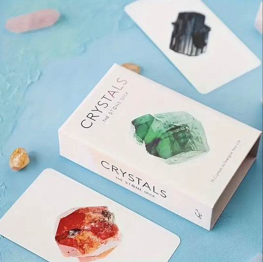 Crystals: The Stone Deck | Oracle Cards | English | Divination Tools | Cartomancy | Witch Supplies