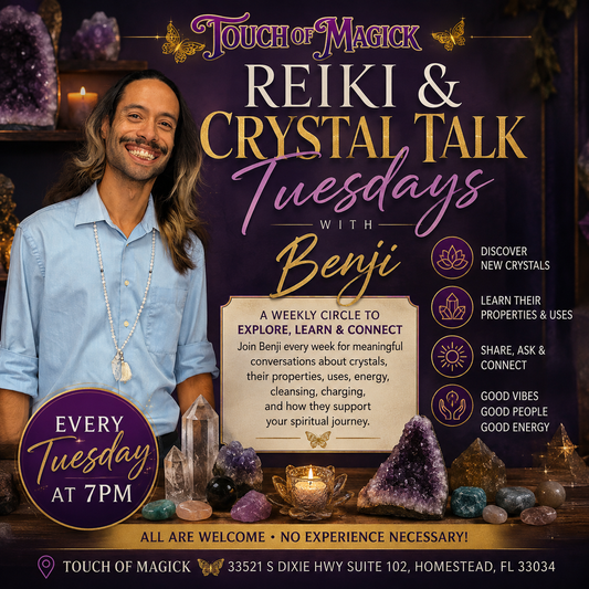 Reiki & Crystal Talk Tuesdays with Benji | Tuesdays @ Touch of Magick
