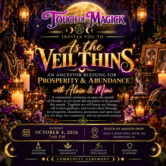 As the Veil Thins: An Ancestor Blessing for Prosperity & Abundance [Oct 4] @ Touch of Magick Shop