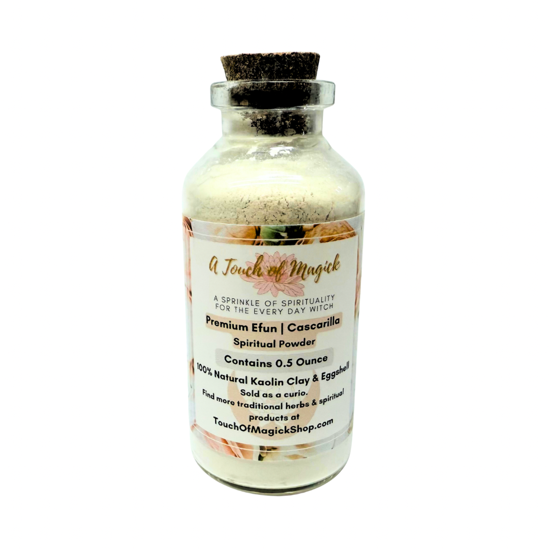 Premium Efun | Cascarilla Powder | Made with Kaolin Clay & Eggshells | Traditional | Blessed | Shielding from Negative Energy | Protection