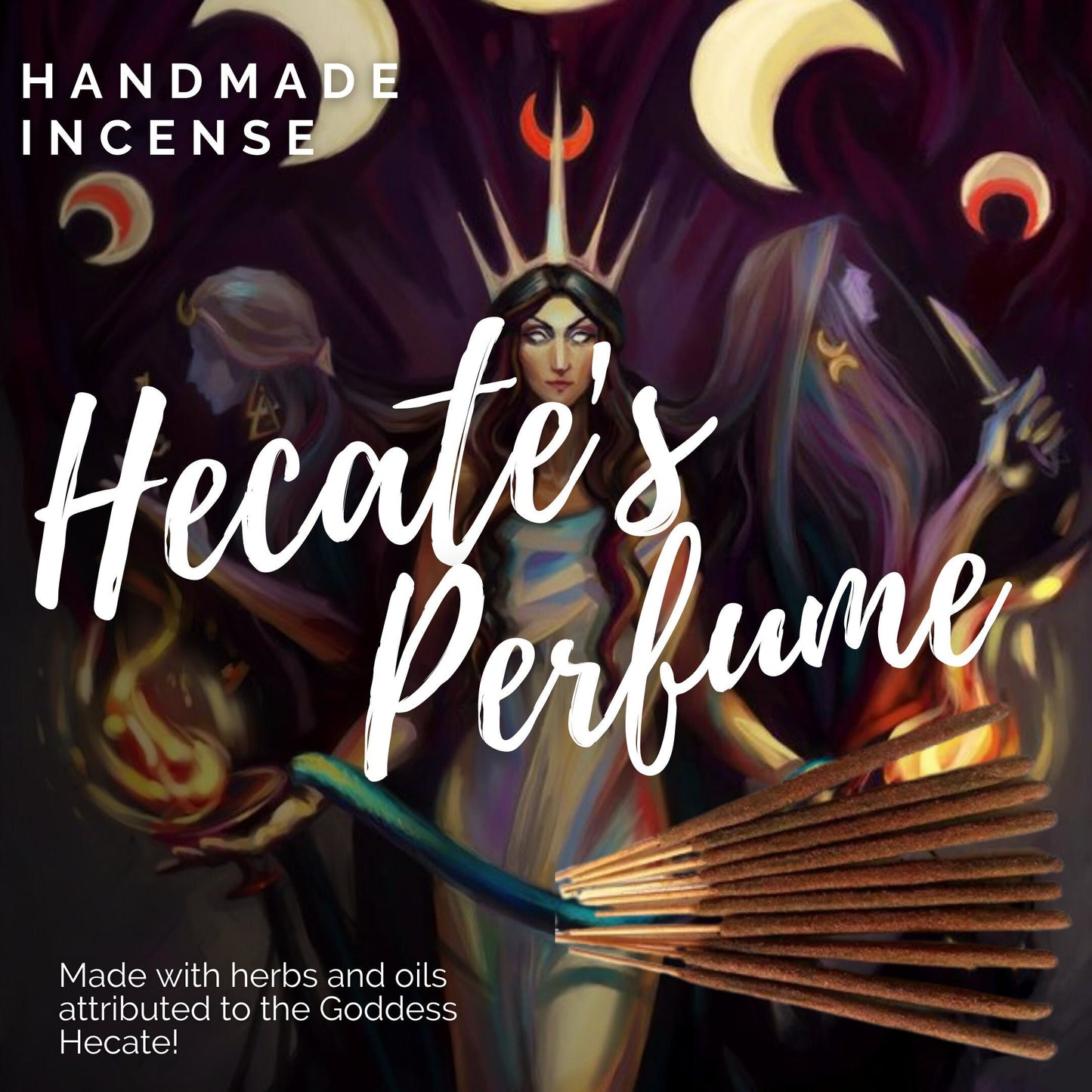 Hecate's Perfume - Handmade Offering Incense - 8 Sticks