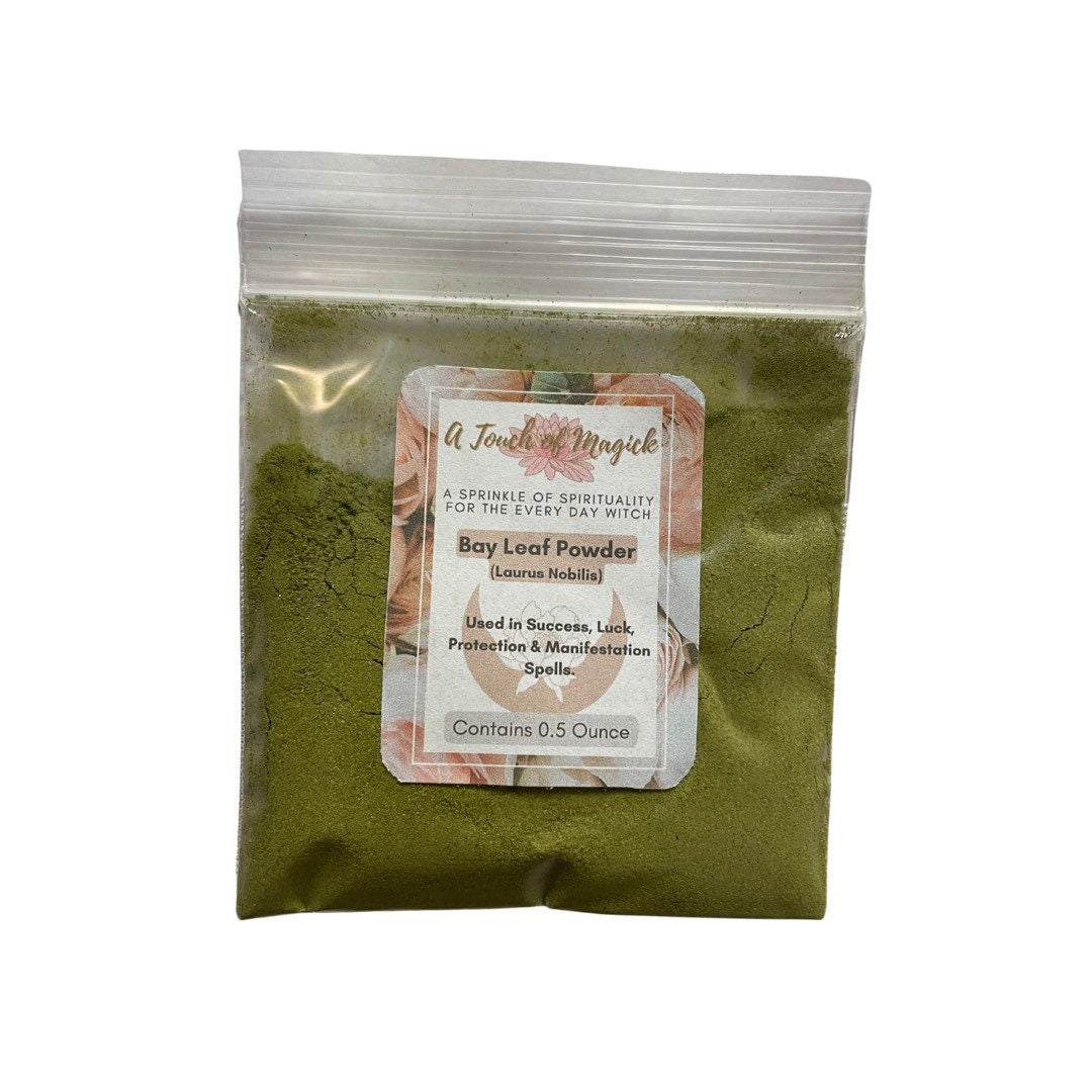 Bay Leaf Powder | Laurus Nobilis | 0.5 Oz | Traditional Herb Manufacturer and Supplier | Use in Spell Bottles, Mojo Bags |
