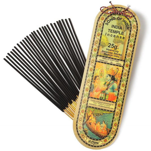 India Temple Incense - Fantastic Aroma - 25 Grams - Approximately 20 Sticks - Spiritual & Meditation Tool