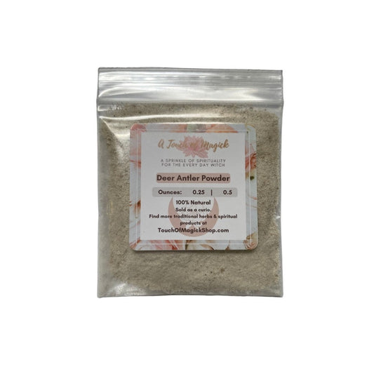 Deer Antler Powder | 0.5 Ounces | Spiritual Tool | Used for Protection & Mental Stability, Clarity and for Good Luck |