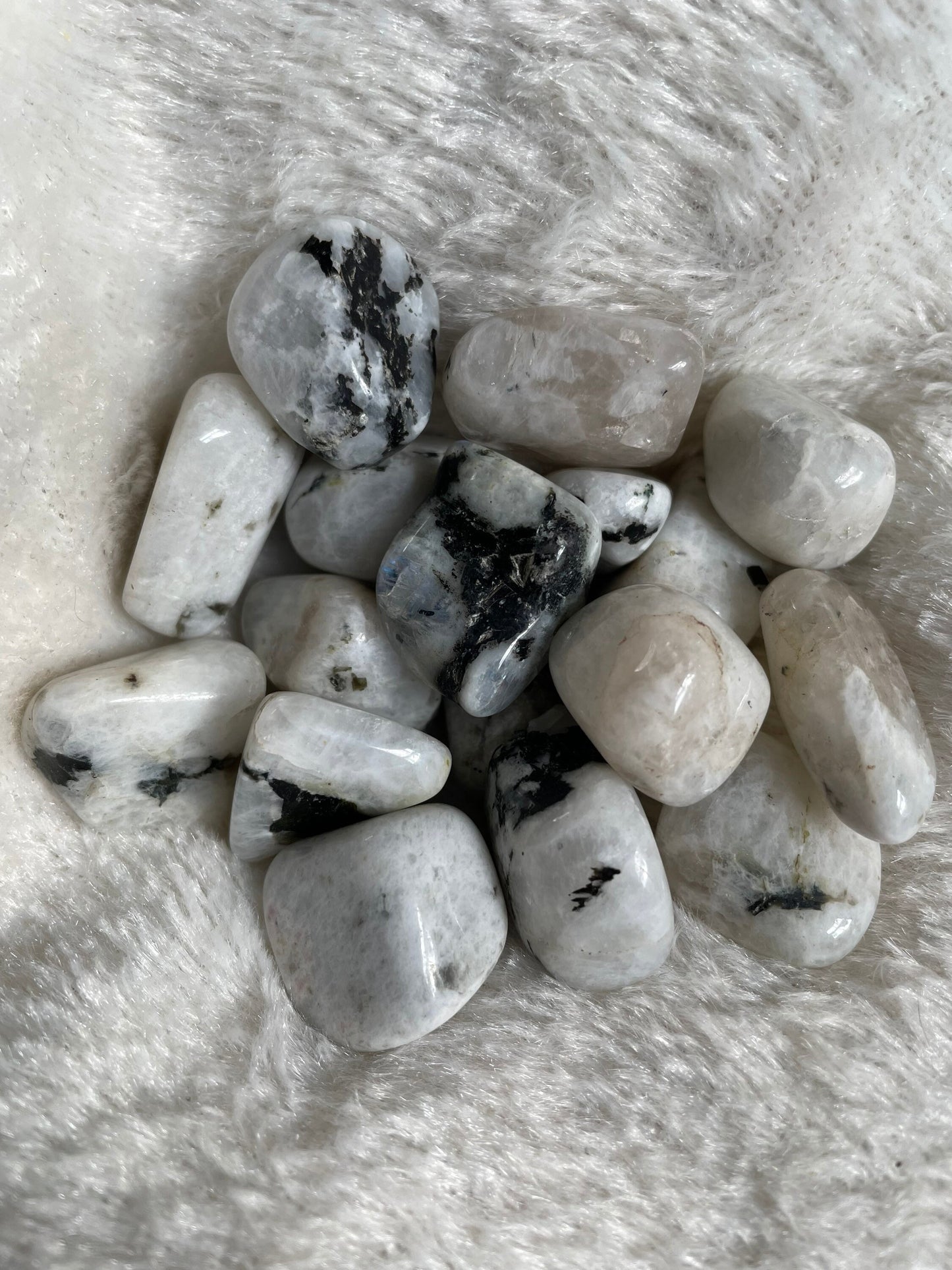 Rainbow Moonstone | Tumbled Stone | 1 Piece | Provides Psychic Protection & Shields Negative Emotions