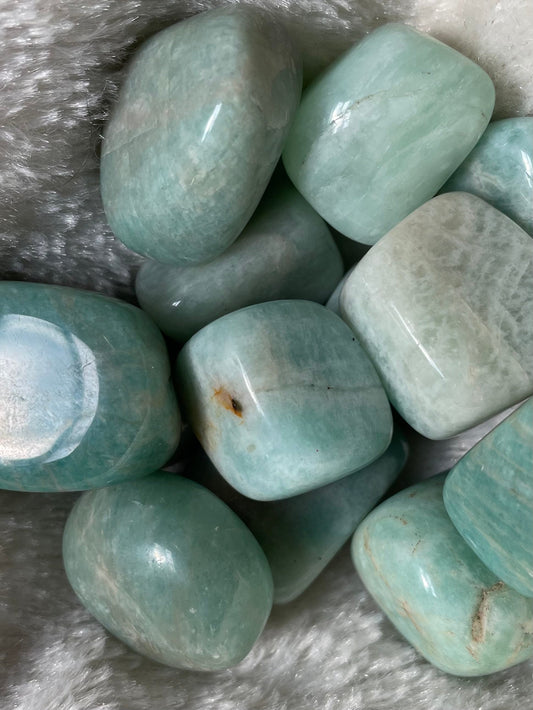 Amazonite | Tumbled Stone | 1 Large Piece | Encourages Good Luck & Fortune | Associated with Money, Luck and Success | Promotes Healing