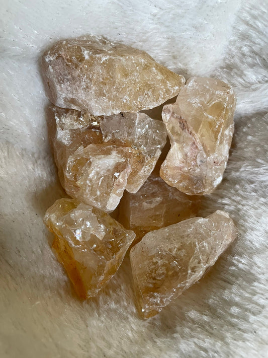 Citrine Rough Stone | 1 Piece | Activates Creativity & Encourages Self- Expression | Attract Fortunes and Prosperity  | Solar Plexus Crystal