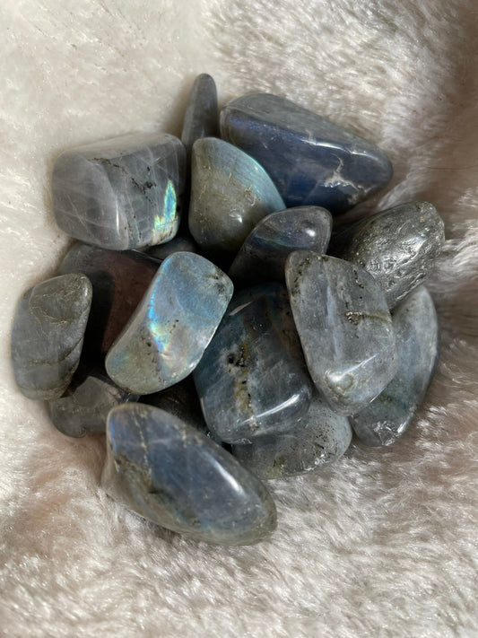 Labradorite | Tumbled Stone | 1 Large Piece |  Very Spiritual Stone | Aids in Healing Body & Spirit Especially if Exhausted by Overworking |