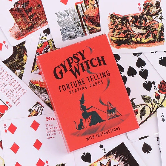 Gypsy Witch Oracle Cards | English | FREE Crystal Included with Order | Divination Tools | Cartomancy | Witch Supplies