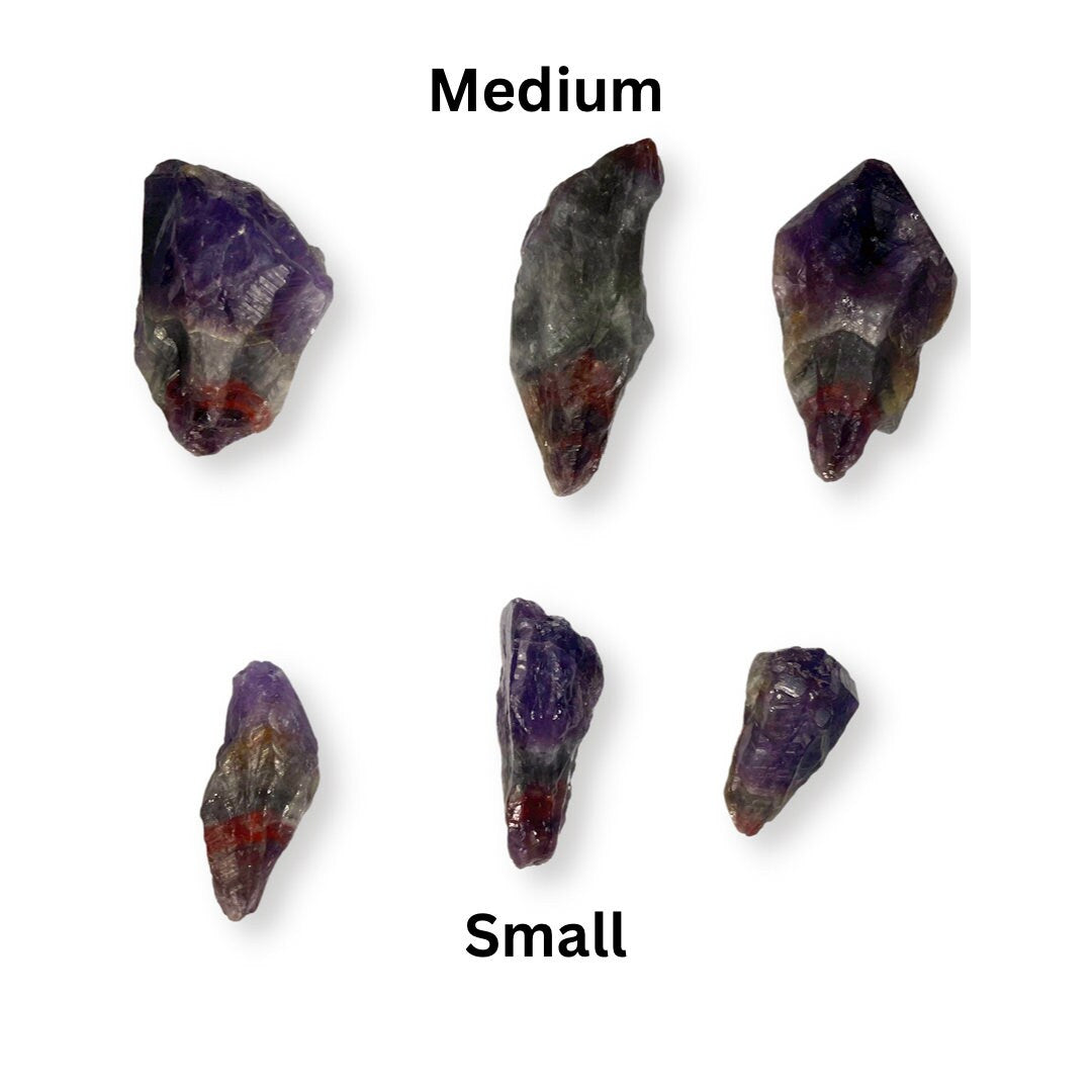 Super 7 | Melody Stone | Amethyst Cacoxenite | Premium Point | Rough | 1 Piece | Different Sizes | Spiritual Stones | Witch Tools & Supplies