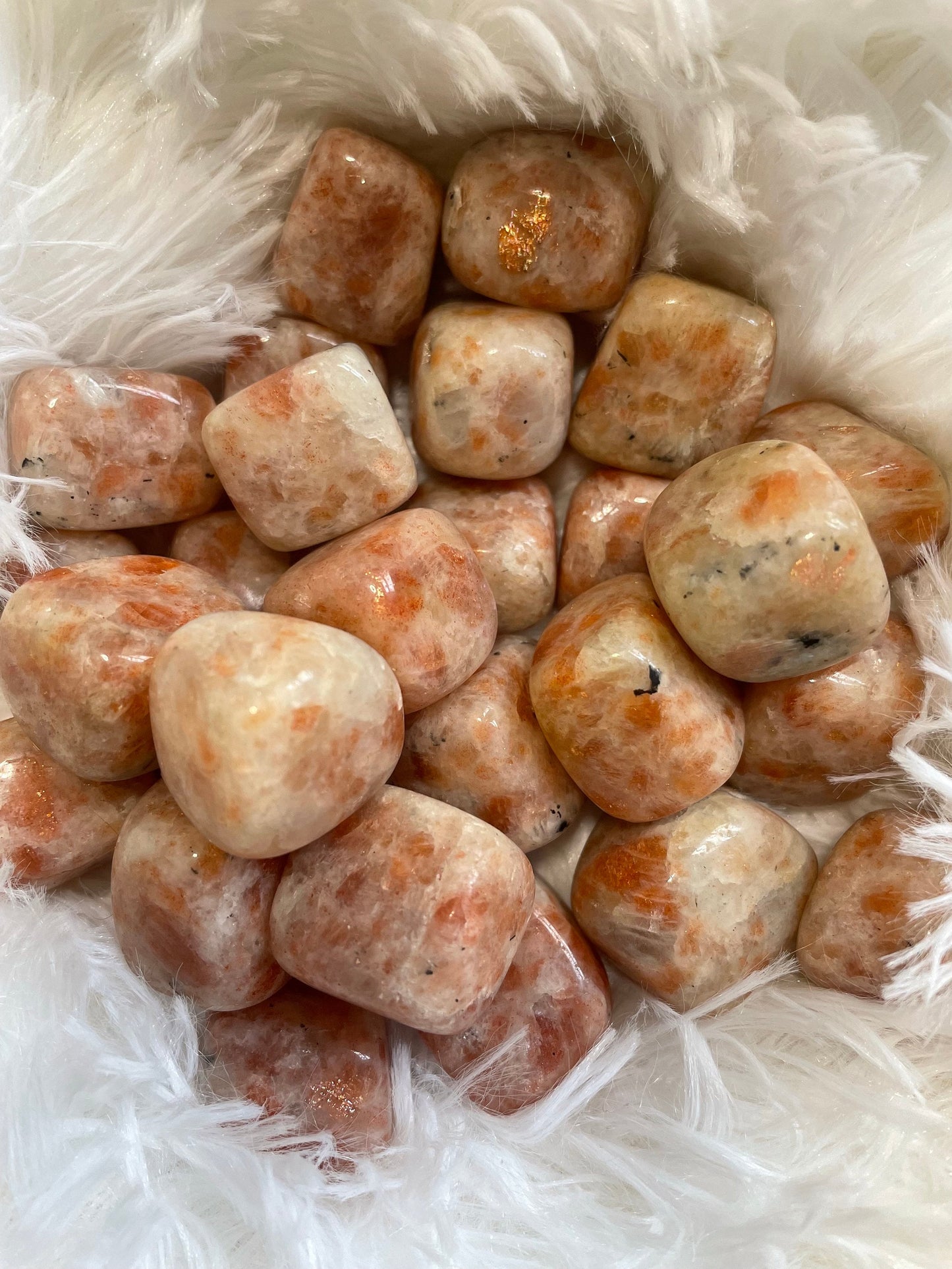 Sunstone | Tumbled Stone | 1 Large Piece | Encourages Positive Energy & Power | Associated with Solar Energy | Promotes Abundance