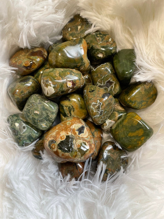 Rhyolite | Tumbled Stone | 1 Large Piece | Approximately 0.5 to 1 Inch | Spiritual Stones | Witch Tools & Supplies | Meditation | Chakras