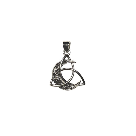 Triquetra Moon Pendant | Symbol of Balance, Growth & Spirituality | Witch Jewelry | Talismans | Amulets | Protection Symbol | Approx 1 Inch