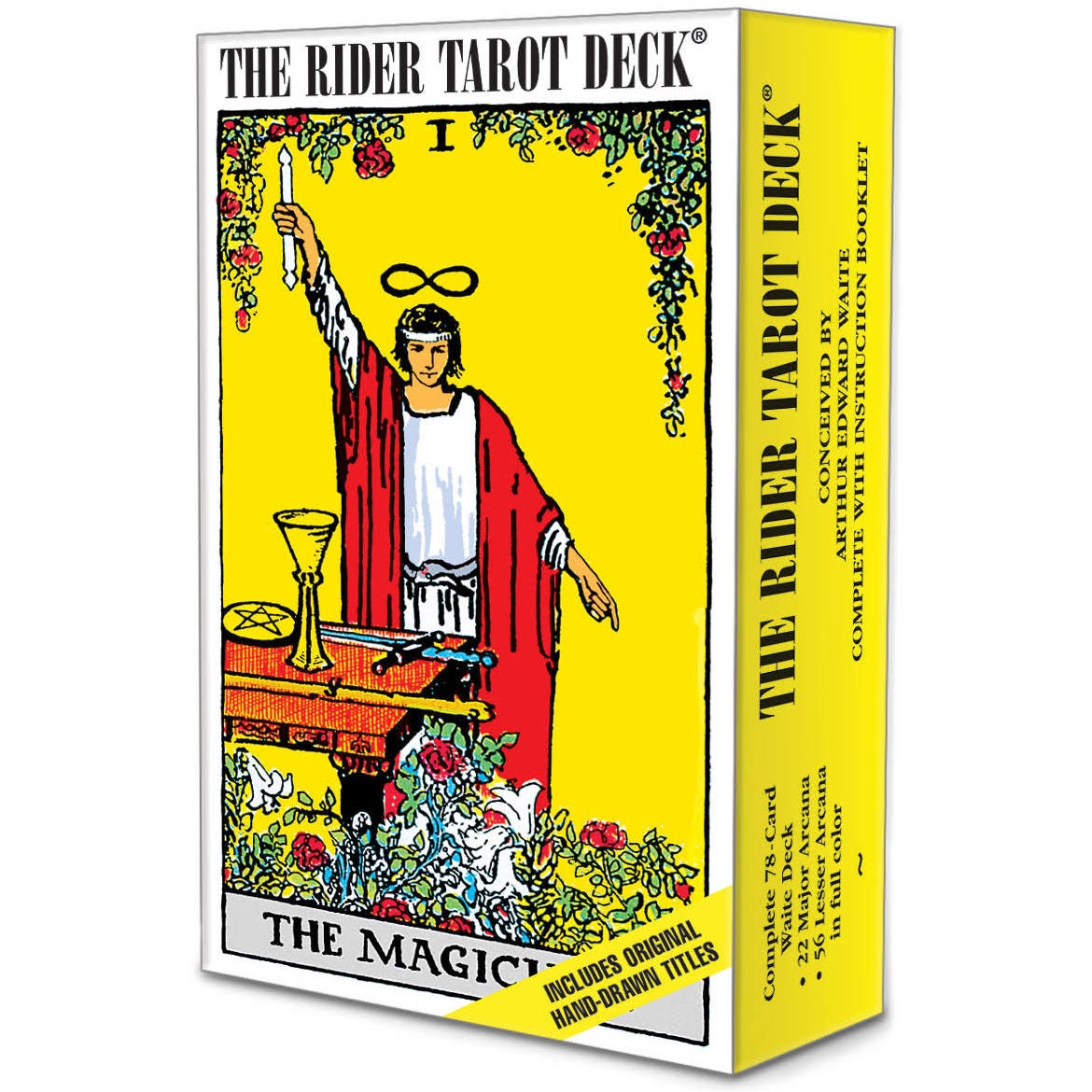 The Rider Tarot Deck | English | FREE Crystal Included with Order | Divination Tools | Cartomancy | Witch Supplies