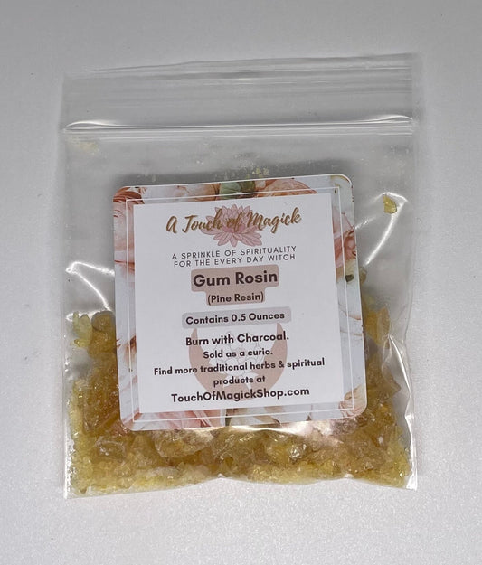 Pine Rosin Gum | 0.5 Ounces | Brings Forth Positive Energy | Lifts the Spirit and Clears Energy | Used in Reversal Spells | Converts Energy