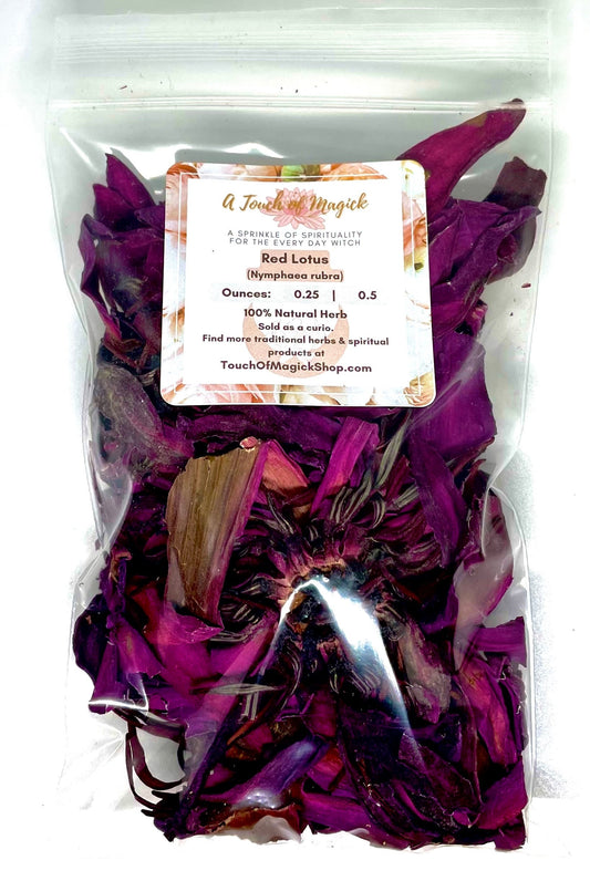 Red Lotus | Nymphaea Rubra | Spiritual Healing, Stimulate Psychic Powers & Spirit Communication | Witch Herb | Spells | 0.5 Oz