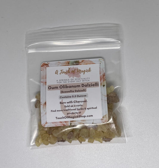Olibanum Dalzielli Gum | 0.5 Ounces | Brings Forth Positive Energy | Enhances Spirituality & Powers | A Variety of Frankincense | Premium