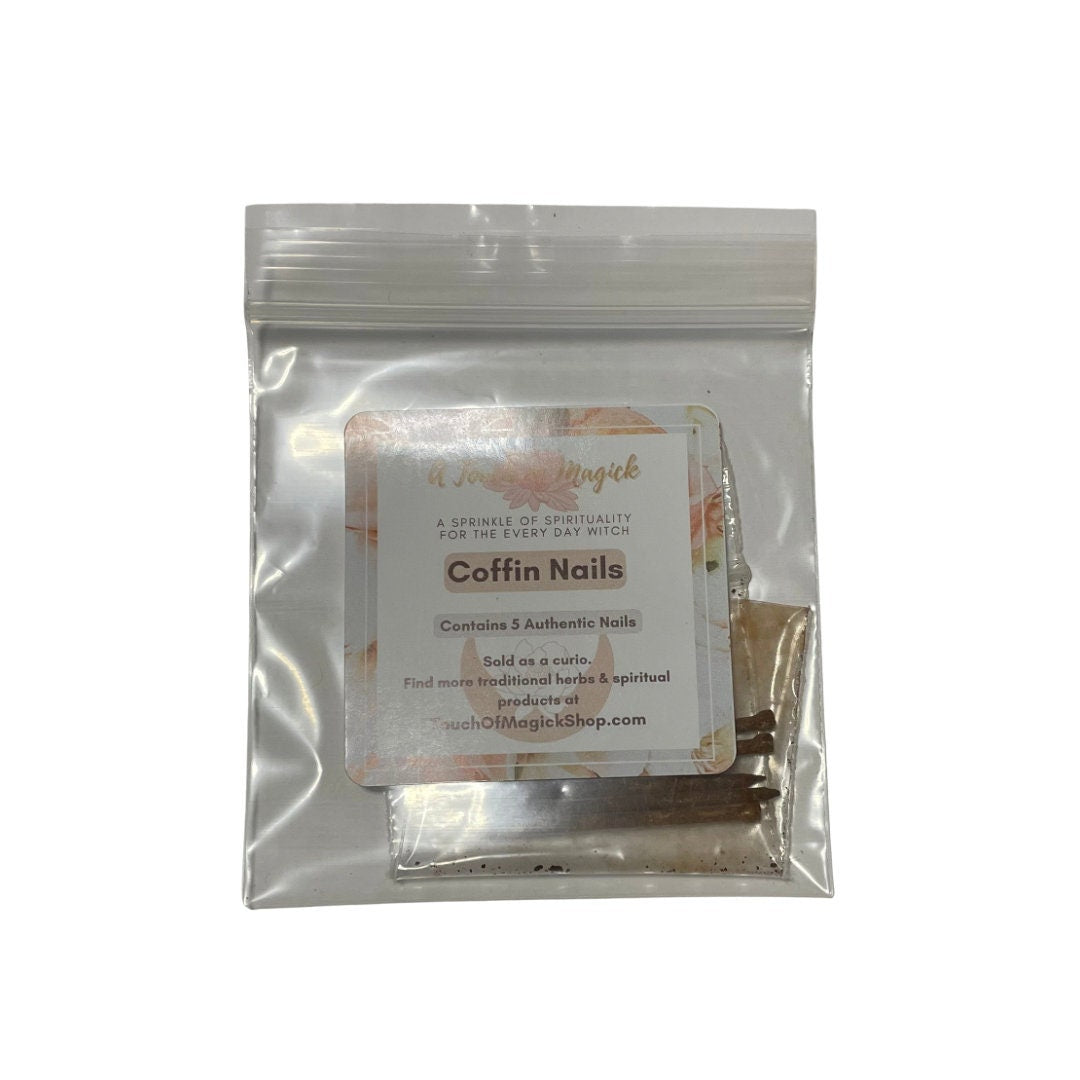 Coffin Nails | Set of 5 | Hoodoo | Voodoo | Santeria | Witchcraft Supplies | Tools